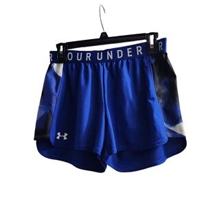 Under Armour Shorts Womens Size Small Blue Athletic Elastic Waist Sporty Logo‎